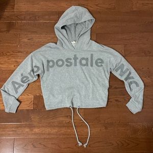 Aeropostale Grey Hooded Top